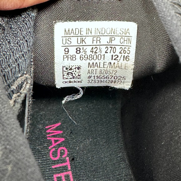 Adidas Mens Sneakers Ace 17+ PureControl FG Football BZ0572 Black Pink Size 9 - Picture 8 of 8